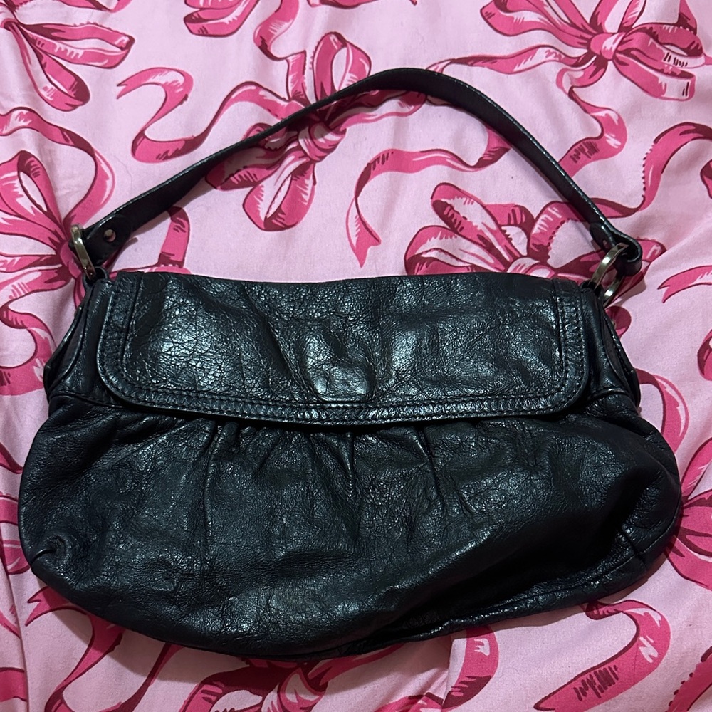 Fendi Black Leather Chef Shoulder Bag